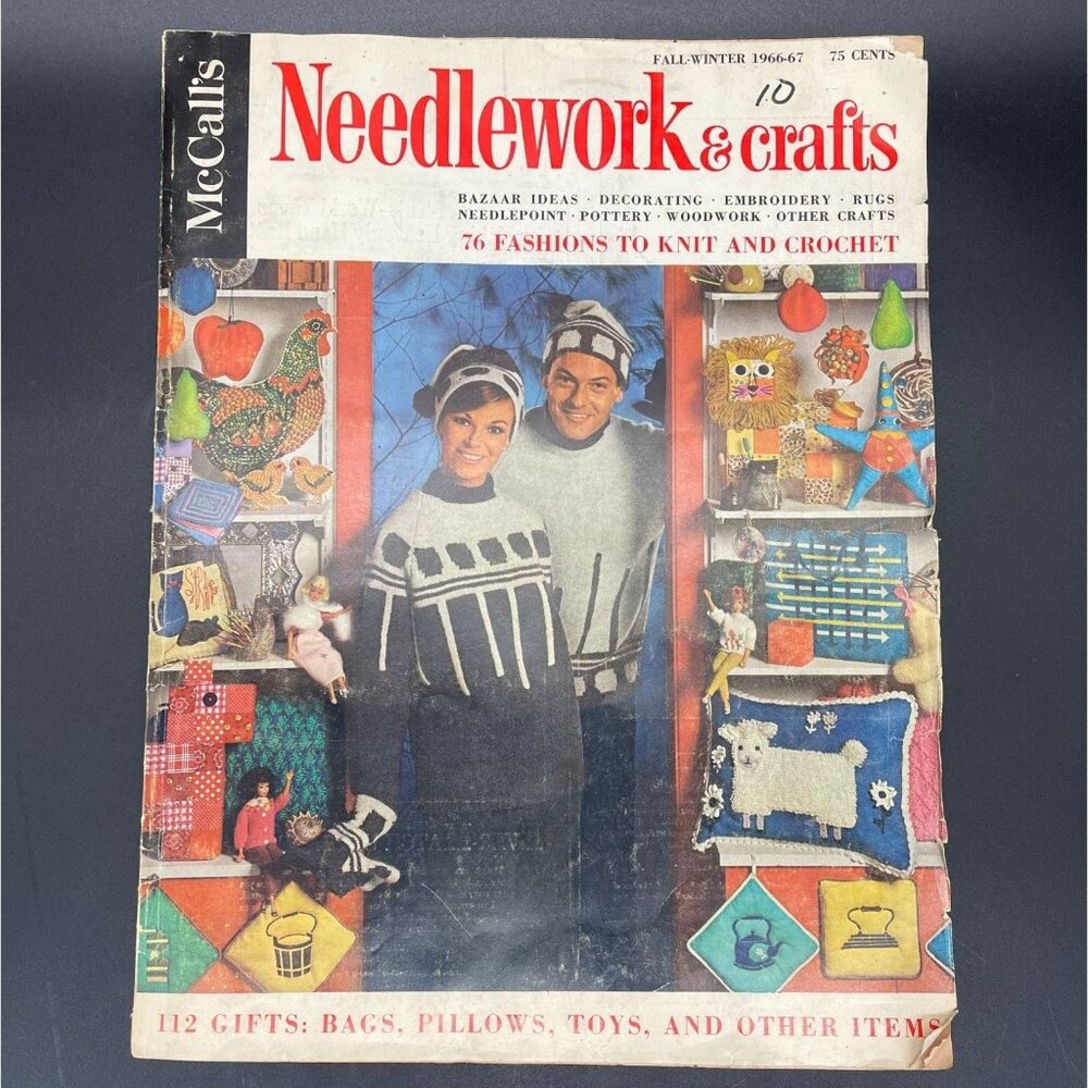 Vintage McCalls Needlework Craft Knitting Art Collage Crafts Fall Winter 1966-67